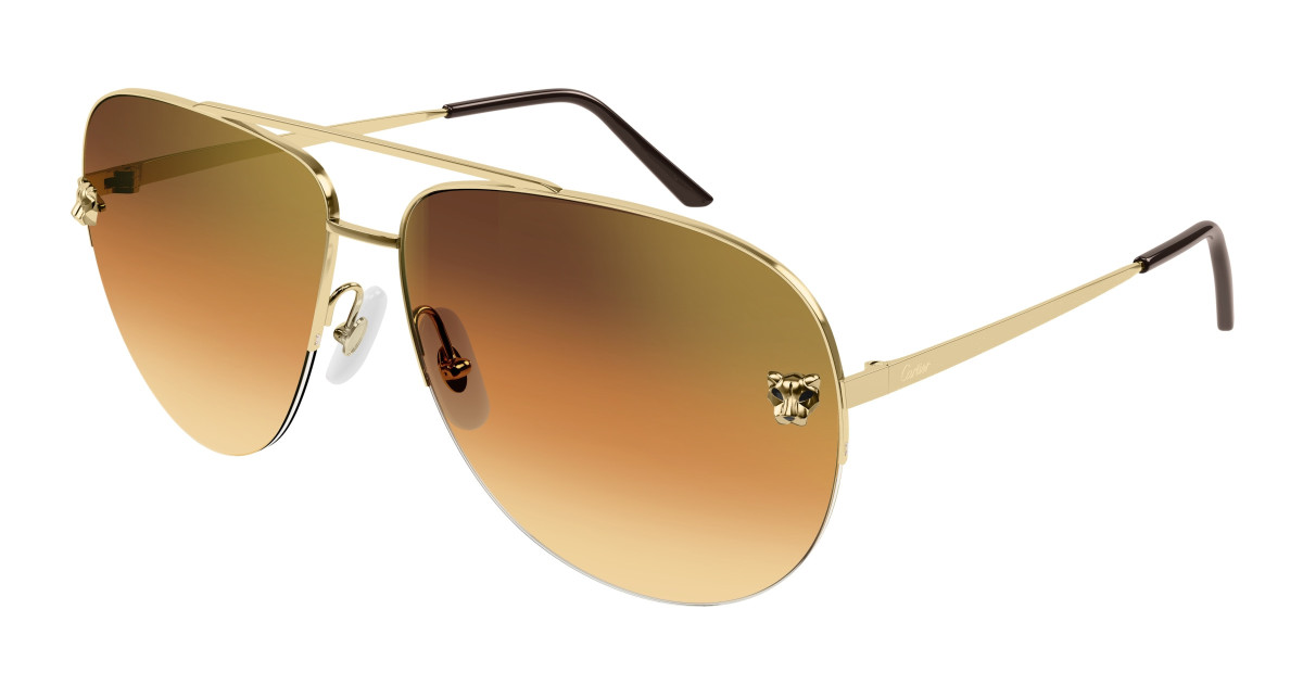 Lunettes de Soleil Cartier CT0065S 010 Or