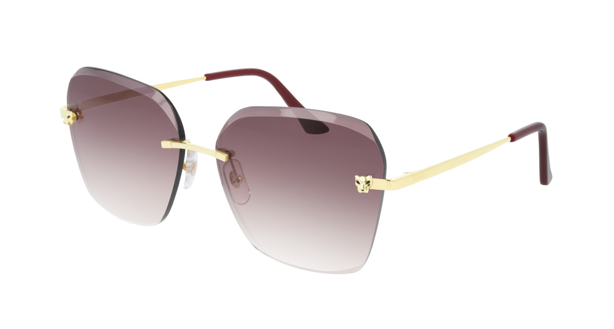 Lunettes de Soleil Cartier CT0147S 004 Or