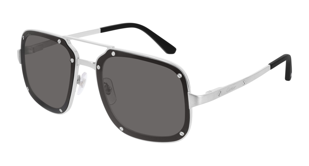 Lunettes de Soleil Cartier CT0194S 001 Argent