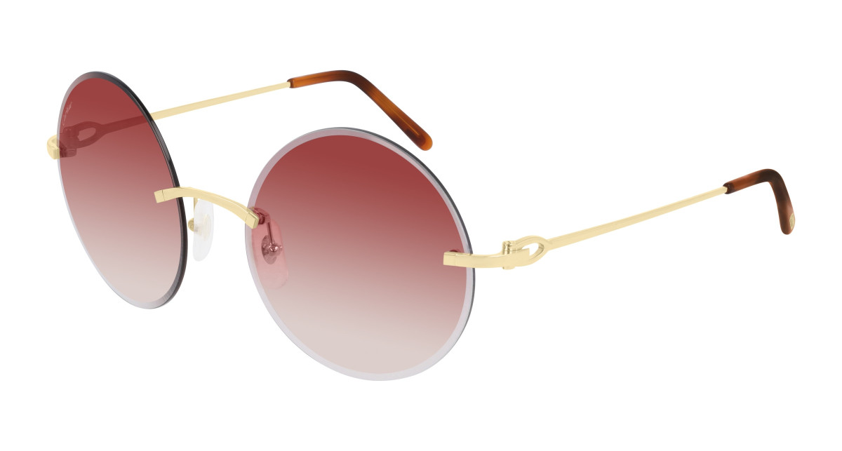 Lunettes de Soleil Cartier CT0002RS 001 Or