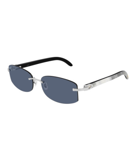 Lunettes de Soleil Cartier CT0031RS 002 Argent