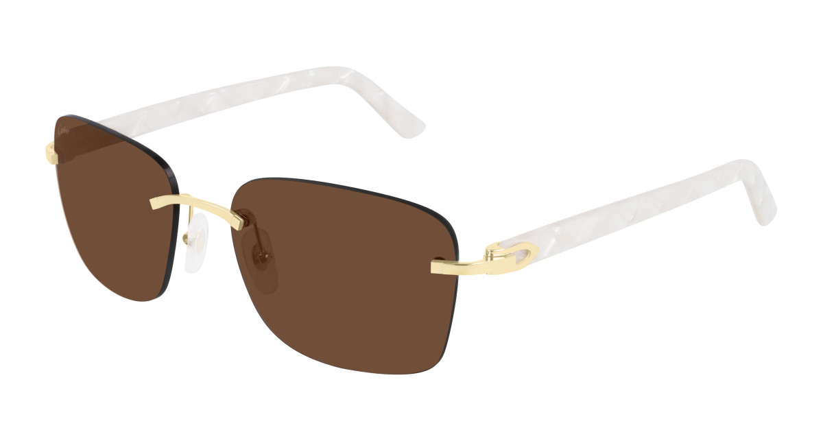 Lunettes de Soleil Cartier CT0034RS 001 Or