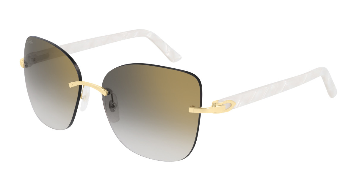 Lunettes de Soleil Cartier CT0001RS 001 Or