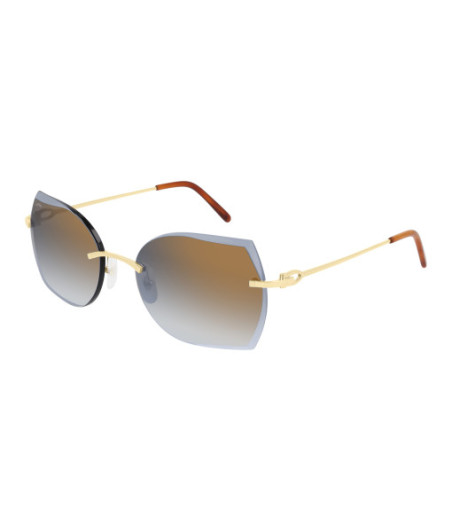 Lunettes de Soleil Cartier CT0004RS 001 Or