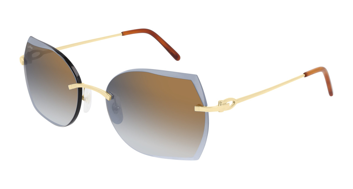 Lunettes de Soleil Cartier CT0004RS 001 Or