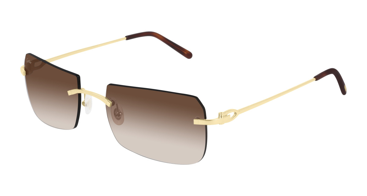 Lunettes de Soleil Cartier CT0006RS 001 Or