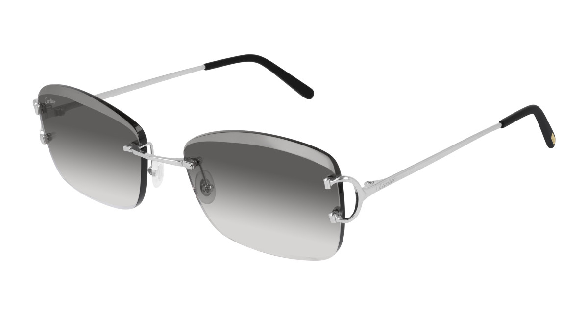 Lunettes de Soleil Cartier CT0010RS 001 Argent