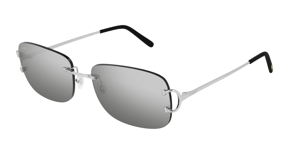 Lunettes de Soleil Cartier CT0011RS 001 Argent