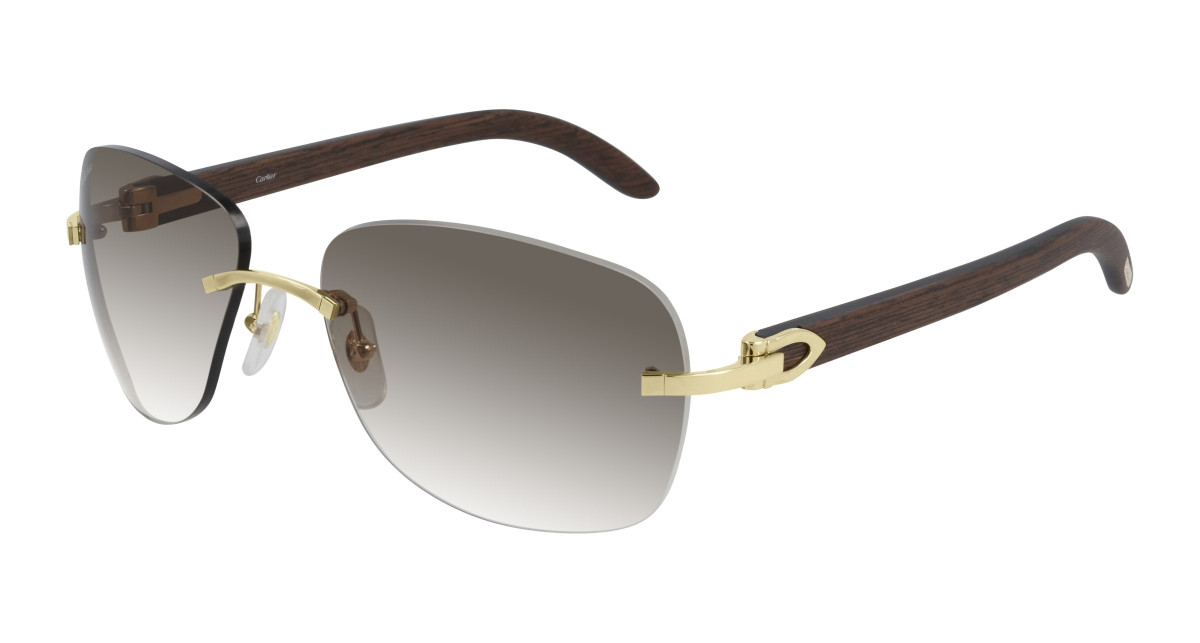 Lunettes de Soleil Cartier CT0014RS 001 Or