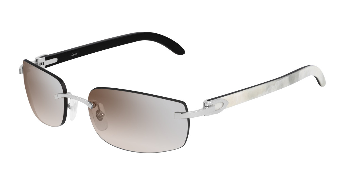 Lunettes de Soleil Cartier CT0018RS 001 Argent