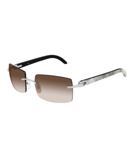 Lunettes de Soleil Cartier CT0019RS 001 Argent