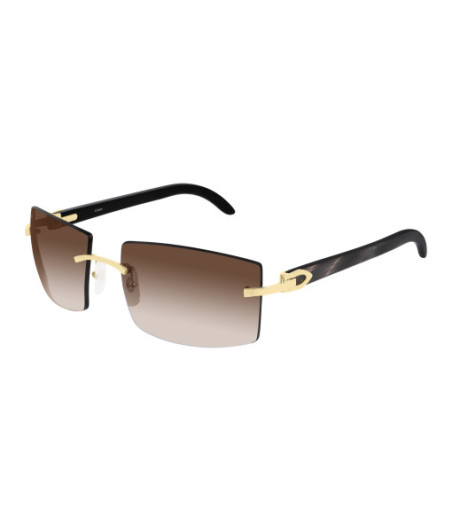 Lunettes de Soleil Cartier CT0021RS 001 Or