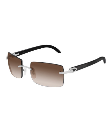 Lunettes de Soleil Cartier CT0024RS 001 Argent