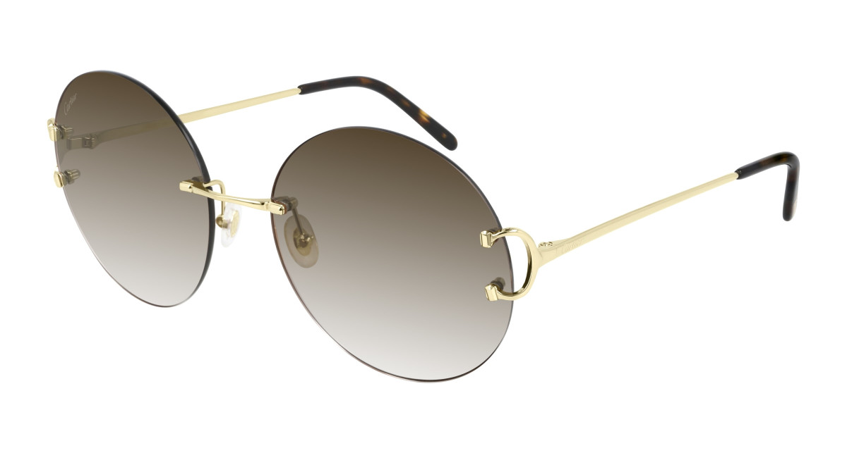 Lunettes de Soleil Cartier CT0036RS 001 Or