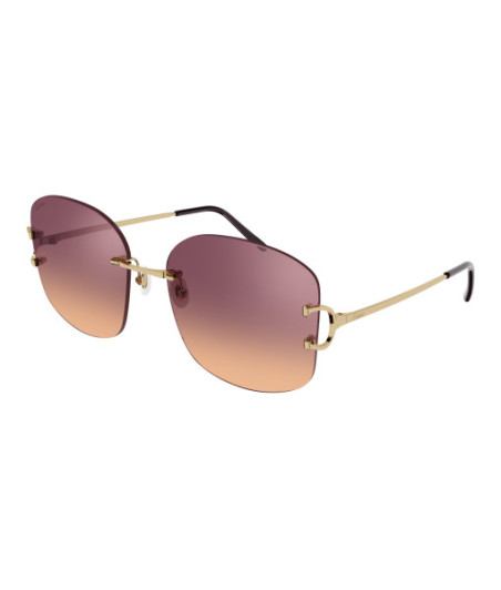 Lunettes de Soleil Cartier CT0037RS 002 Or