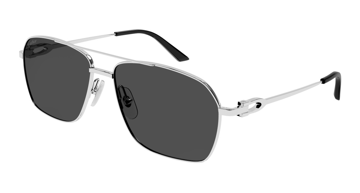 Lunettes de Soleil Cartier CT0306S 001 Argent