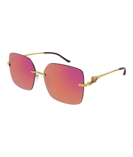 Lunettes de Soleil Cartier CT0359S 003 Or