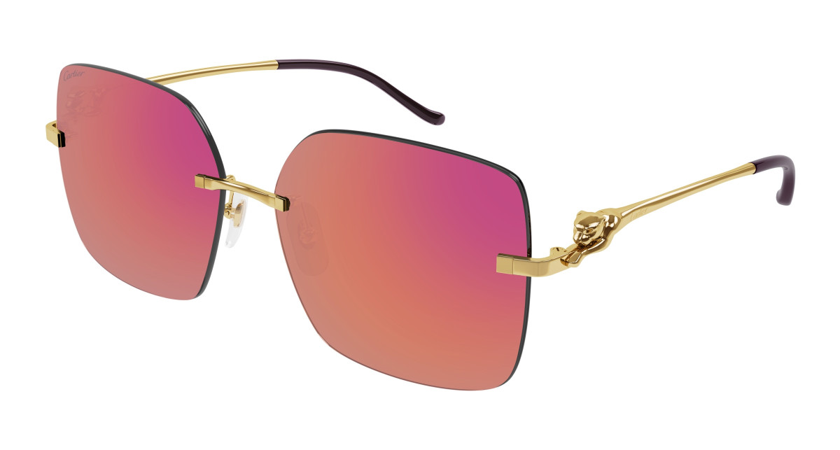 Lunettes de Soleil Cartier CT0359S 003 Or