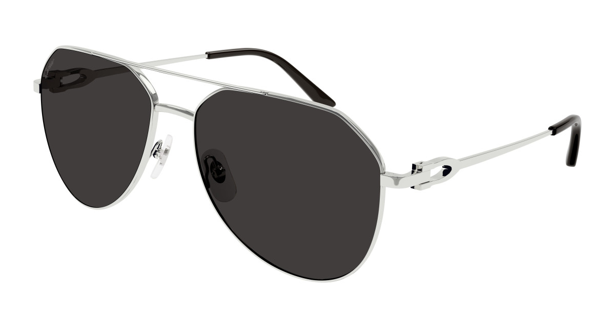 Lunettes de Soleil Cartier CT0364S 001 Argent