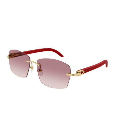 Lunettes de Soleil Cartier CT0039RS 001 Or