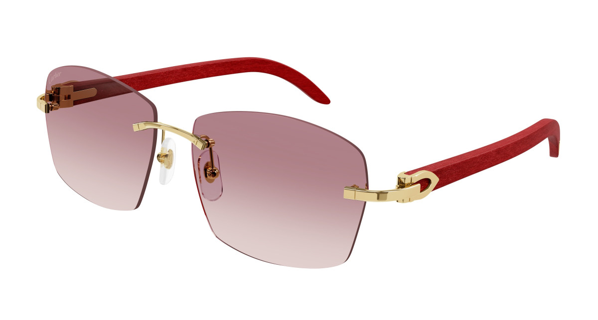 Lunettes de Soleil Cartier CT0039RS 001 Or