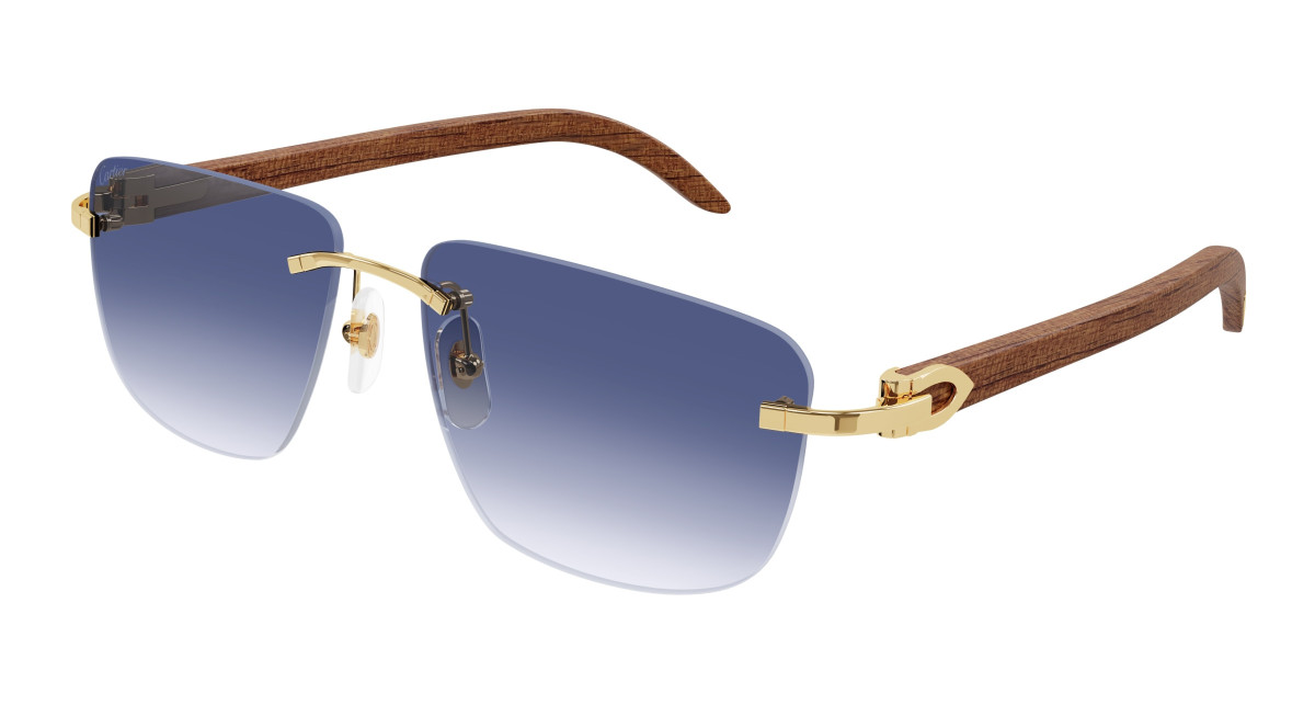 Lunettes de Soleil Cartier CT0040RS 001 Or