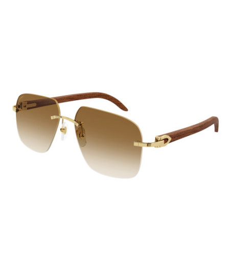 Lunettes de Soleil Cartier CT0041RS 001 Or