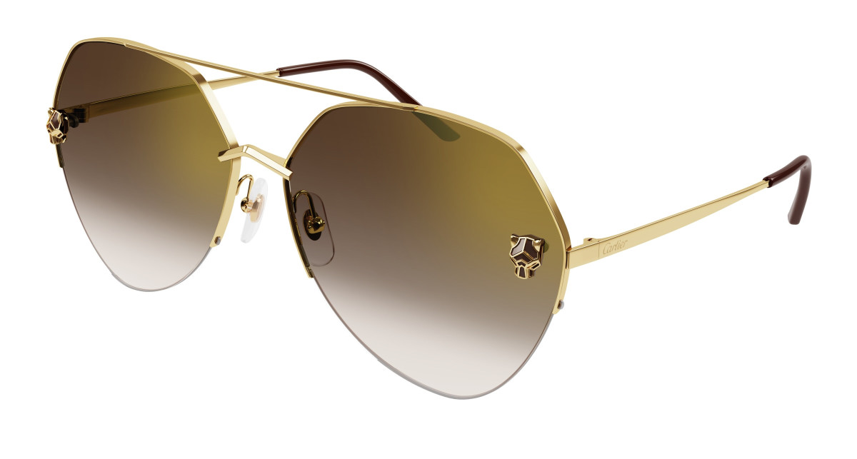 Lunettes de Soleil Cartier CT0355S 002 Or