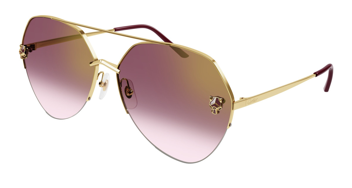 Lunettes de Soleil Cartier CT0355S 003 Or