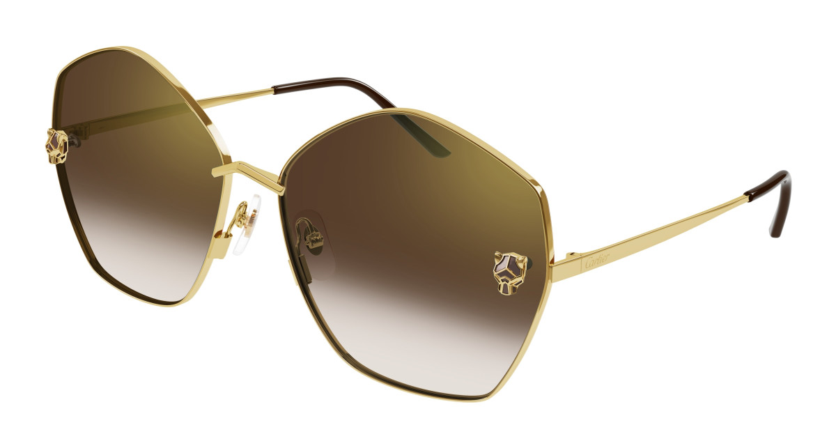 Lunettes de Soleil Cartier CT0356S 002 Or