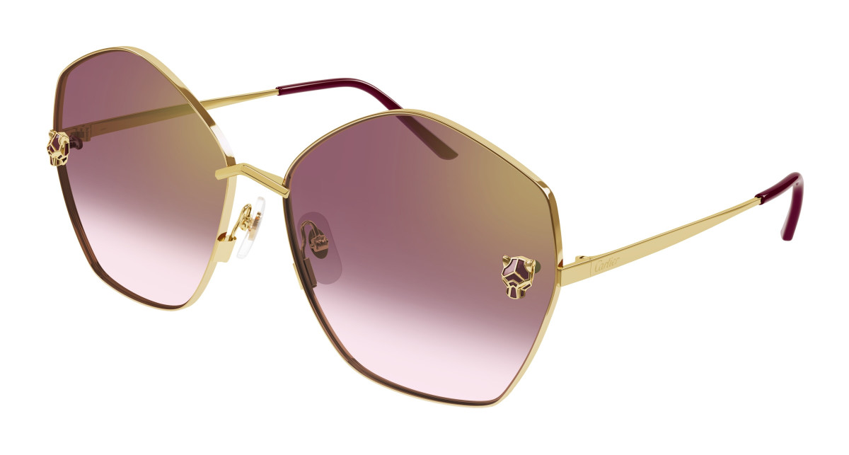 Lunettes de Soleil Cartier CT0356S 003 Or