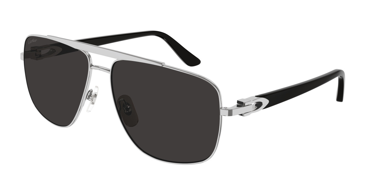 Lunettes de Soleil Cartier CT0365S 001 Argent