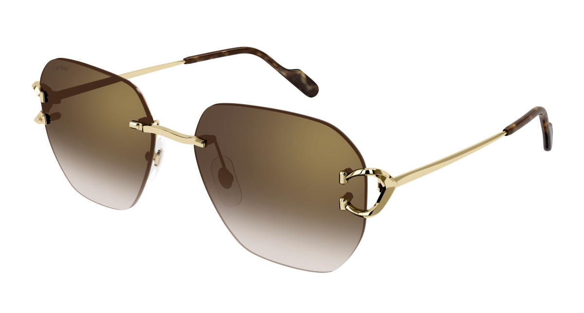 Lunettes de Soleil Cartier CT0394S 002 Or