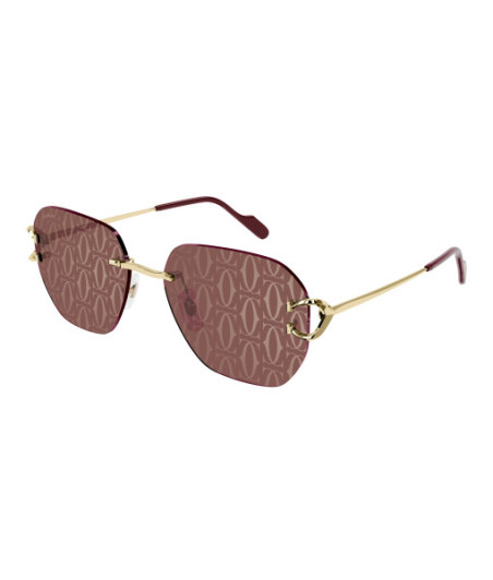 Lunettes de Soleil Cartier CT0394S 003 Or