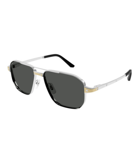 Lunettes de Soleil Cartier CT0424S 001 Argent