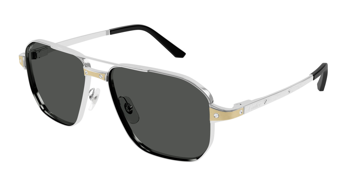 Lunettes de Soleil Cartier CT0424S 001 Argent