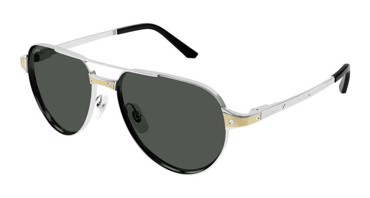 Lunettes de Soleil Cartier CT0425S 001 Argent