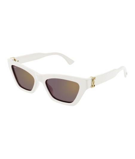 Lunettes de Soleil Cartier CT0437S 004 Blanc