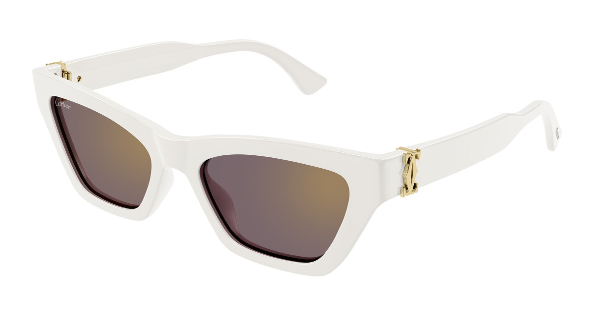 Lunettes de Soleil Cartier CT0437S 004 Blanc