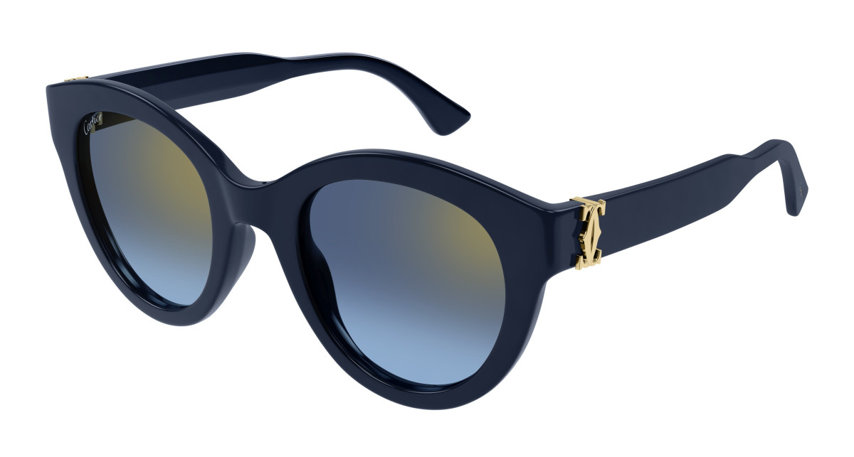 Lunettes de Soleil Cartier CT0436S 003 Bleu