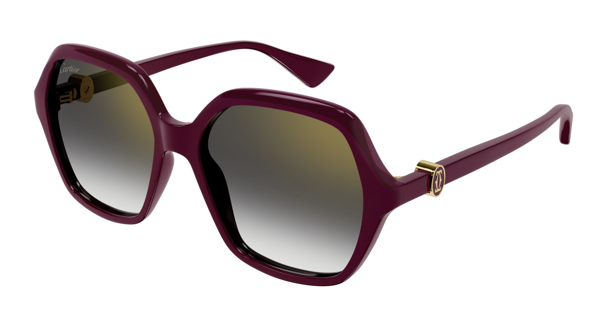 Lunettes de Soleil Cartier CT0470S 003 Bourgogne