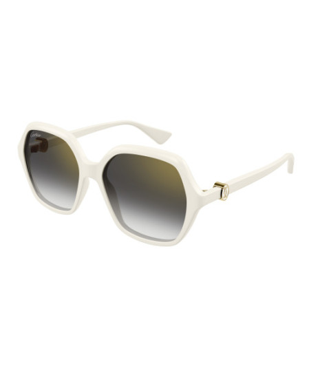 Lunettes de Soleil Cartier CT0470S 004 Blanc