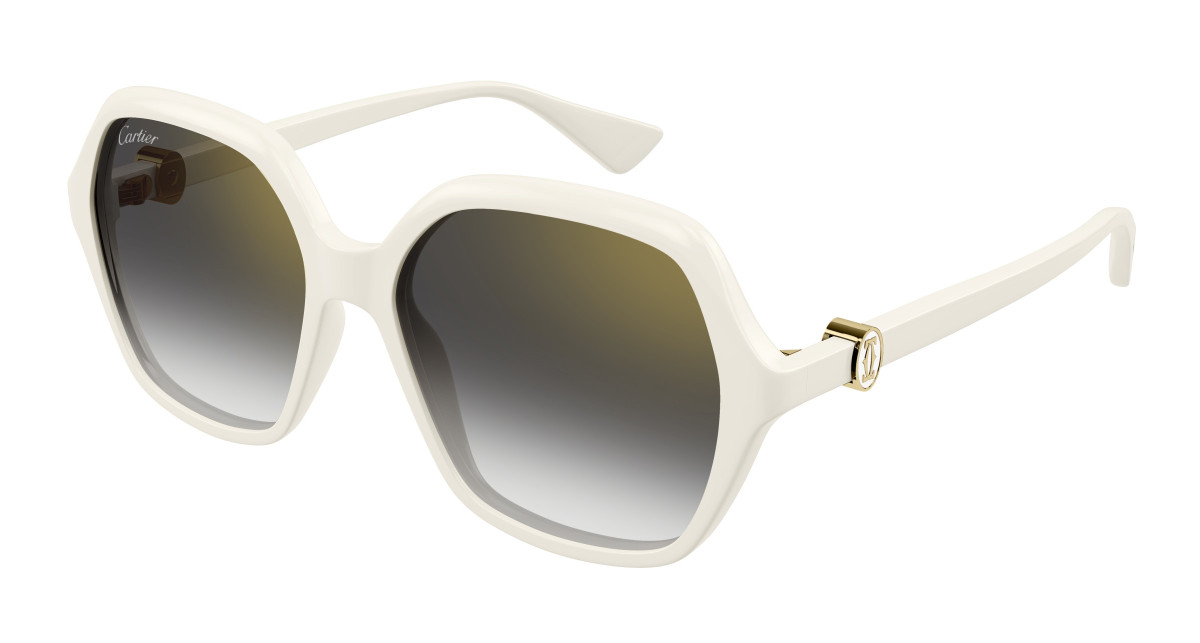 Lunettes de Soleil Cartier CT0470S 004 Blanc