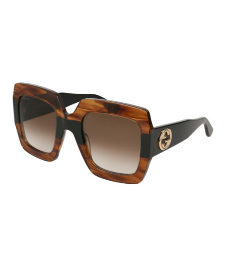 Lunettes de Soleil Gucci GG0178S 004 Havane