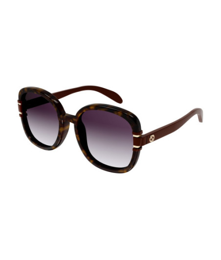 Lunettes de Soleil Gucci GG1068SA 004 Havane