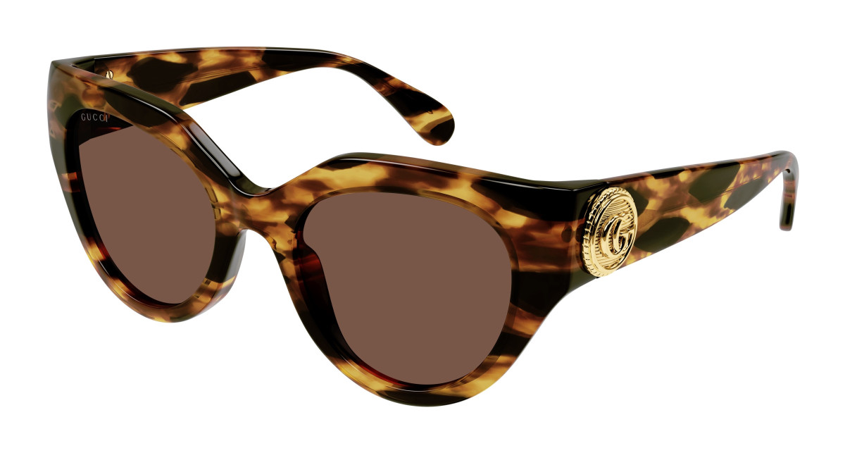 Lunettes de Soleil Gucci GG1408S 002 Havane